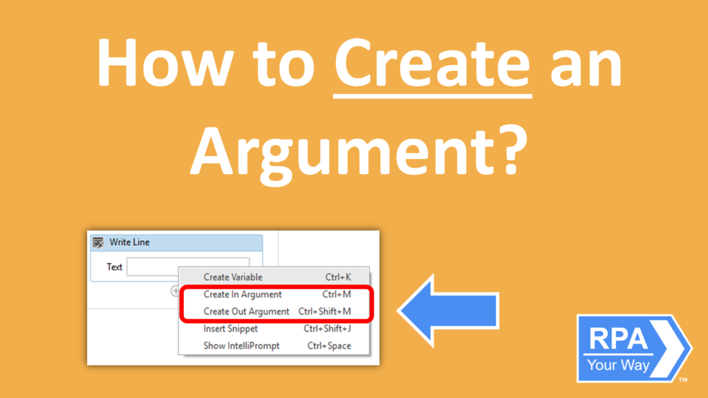 How to Create an Argument?