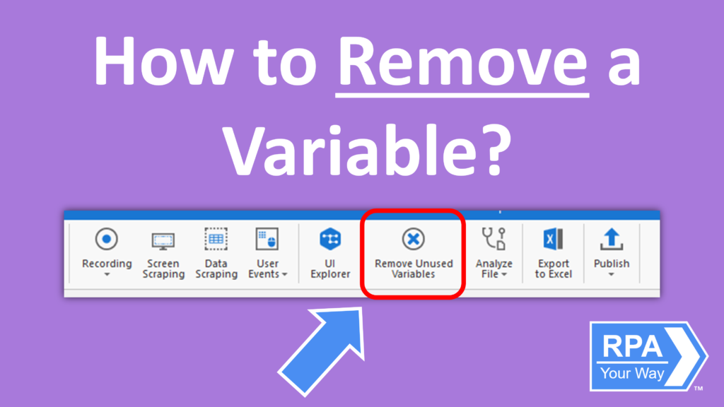 How to Remove a Variable?